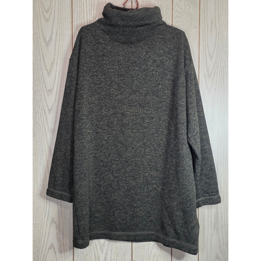 Uniqlo Soft Knitted Fleece Lined Turtleneck Tunic XL Olive Green 241-418443
